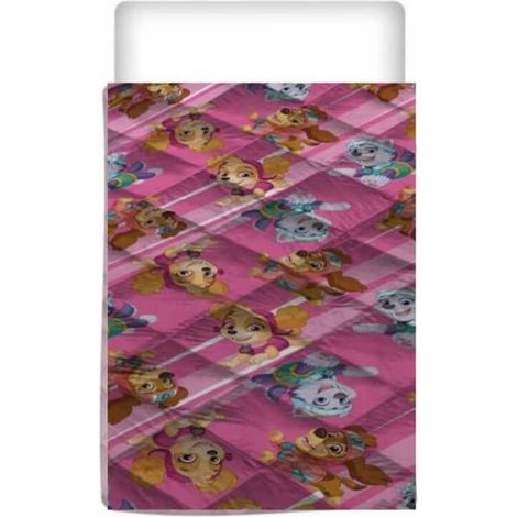 Couette Imprimée - La Pat'Patrouille Everest , Stella et Liberty Rose - 140x200 cm