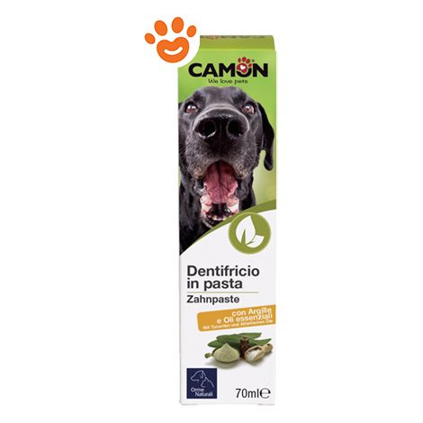 Camon Dog Orme Naturali Dentifricio in Pasta - Confezione 70 Gr - Igiene Cane