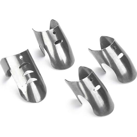 Lot de 4 protège-doigts en acier inoxydable, protection anti-coupure pour cuisine (1/4)