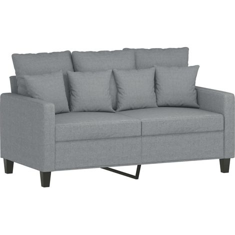 Canapé à 2 places，Sofa pour Salon，Banquette Gris clair 120 cm Tissu CFW887213 (1/5)