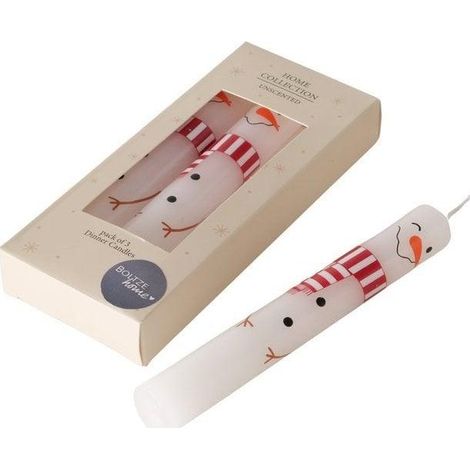 Boltze Candele di Natale bianche 16 cm, set di 3