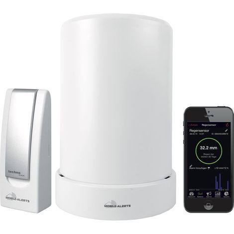Technoline MA 10040 - Pluviometro completo, gateway e sensore di pioggia radio con app gratuita per smartphone, colore: Bianco (1/5)