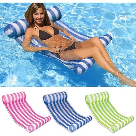 Matelas Hamac Gonflable Pour Piscine Mer Relax Tissu Pvc 130x70cm (1/2)
