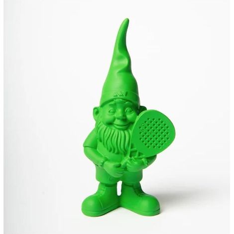 Decorative figurine - BLOGO DESIGN - Pachito - Green - 29 cm - Garden gnome playing padel
