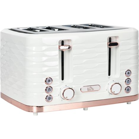 FourSlice Rippled Toaster White (1/5)