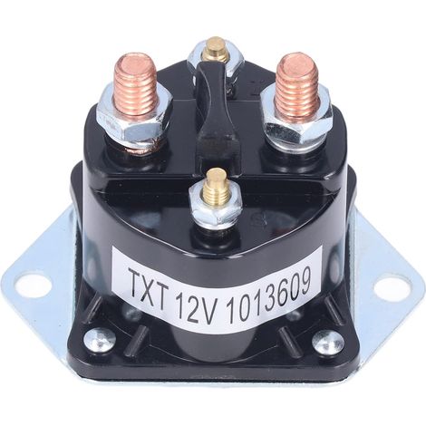 Keenso Solénoïde de Démarreur Club Car, 12V Contacteur Club Car 4 Bornes Relais de Solénoïde de Démarreur 1013609 Remplacement pour Carryall Series 1992-1997, DS Series 1984-2007 Relais (1/5)