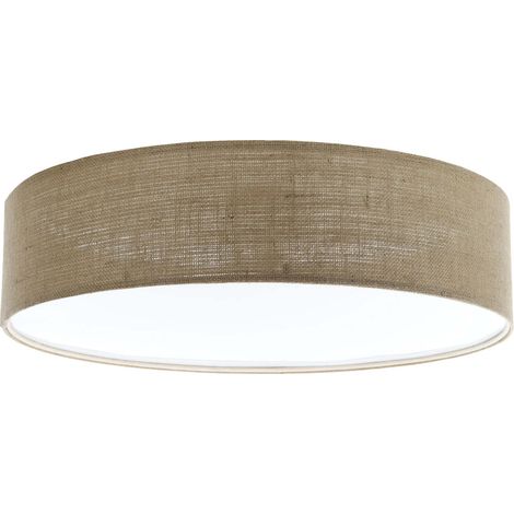 Plafonnier tissu boho élégant lumière douce compatible LED - Ø 40 cm - H20 cm (1/5)