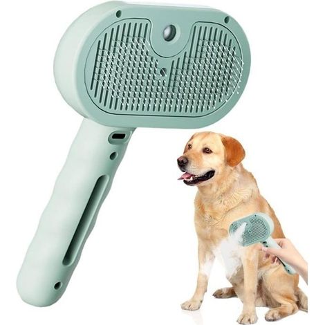Peigne à fourrure pour chiens, brosse à chargement USB, à la vapeur ajoutée, réservoir d'eau de 35 ml, peigne dépilatoire (1/5)