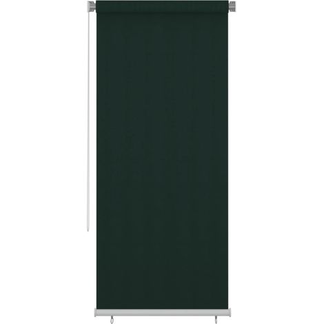 Persiana enrollable de jardín HDPE verde oscuro 100x230 cm (1/5)