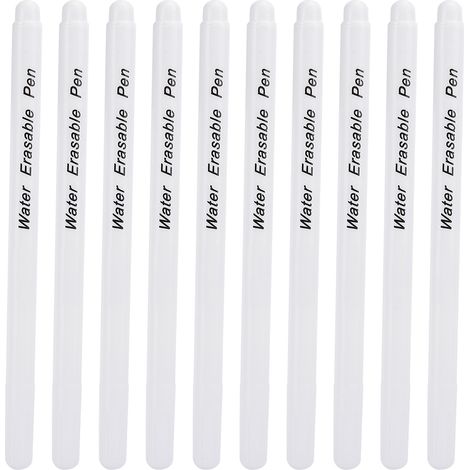 10 pièces Marqueur Tissu Effaçable à l'Eau Stylo de Couture Accessoires Outil de Coudre Pointe Unique Blanc (1/5)