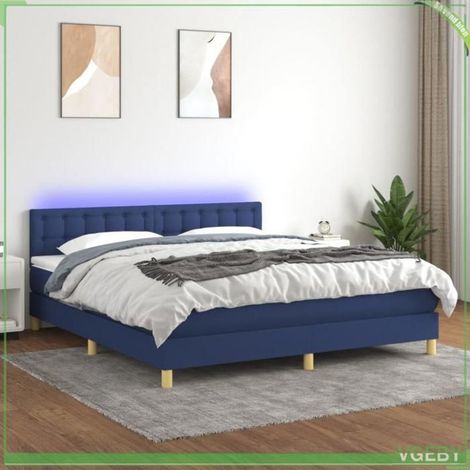 Sommier tapissier - 3134059 - Bande LED colorée - 180x200 cm - Matelas 20 cm ressorts ensachés (1/5)