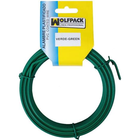 Alambre Plastificado (Rollo  5 Metros) Verde Nº 16 / 2.7 mm.