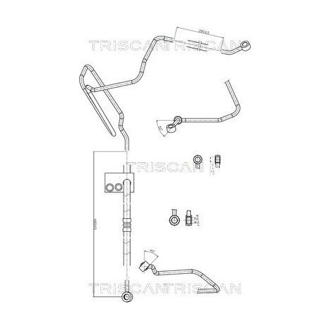 Tuyau hydraulique, direction TRISCAN 8516 29004 SEAT 1J0 422 893 AD
