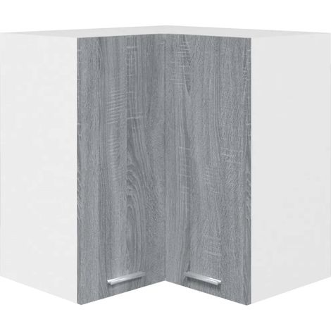 Mobile angolare da cucina moderno pratico e contenitivo 57 x 57 x 60 cm in legno composito grigio Sonoma 020048209
