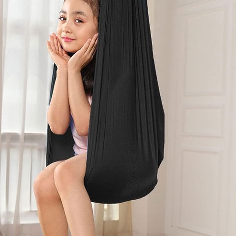 Chaise Balançoire Enfant, Balançoire Extérieure en Tissu Doux, Hamac Suspendu Sensoriel pour Enfants et Adultes (1/5)