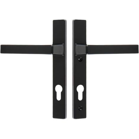 Paar schwarze Türgriffe – Holzgriffe für den Innenbereich, ohne Riegel, elegantes Design (1/4)