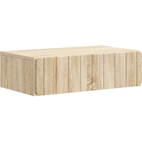 vidaXL  Wall-Mounted Side Table  Sonoma Oak 59 x 34.5 x 17 cm