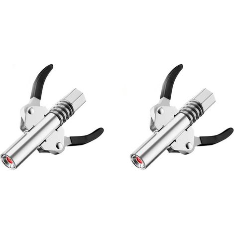 2pc Haute Pression Double Poignée G Coupleur pour Pompe à Graisse, Facile à Monter et à démonter pour Tous Les Types de Pompes à Graisse (1/4)