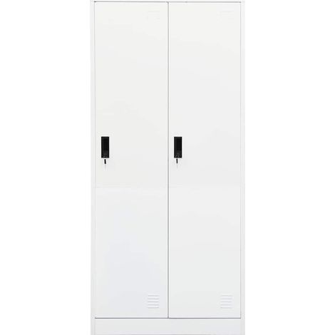 Maison Exclusive - Armario de acero blanco 80x50x180 cm (1/5)