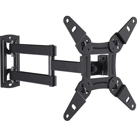 Support Mural TV - Bras Articulé Pivotant Inclinable - Compatible Écrans Plats et Courbés 13 À 42 Pouces - VESA 75x75 À 200x200 mm - Charge Max 20 kg - 1 Pièce (1/5)