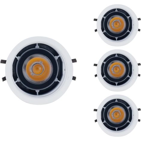 Pack 4 Downlights LED Empotrables Redondos 13W 1200lm IP44 Ø8.2x6 (1/4)
