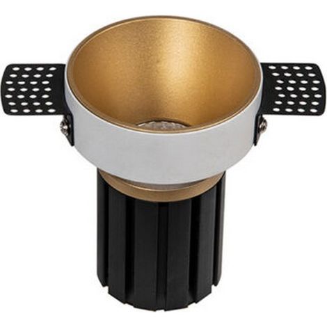 Spot LED Encastrable D82 9W Or Mat Avec Transfo ZAMBELIS S096-G FS - 36 deg - Blanc chaud - 3000K (1/2)