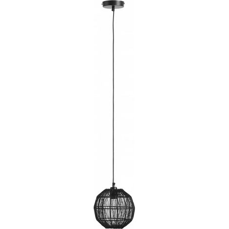 Globo - lámpara colgante - HERMI II - negro - metal - Ø 20cm -
