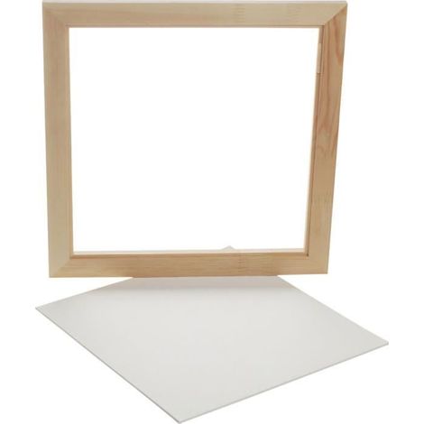 Cadre - Naturel - Réf 226240 - Bois massif - Canevas toilé - Décoration murale