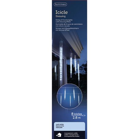 LED Lichterkette mit Eiszapfen und Lauflicht 28 cm (1/4)