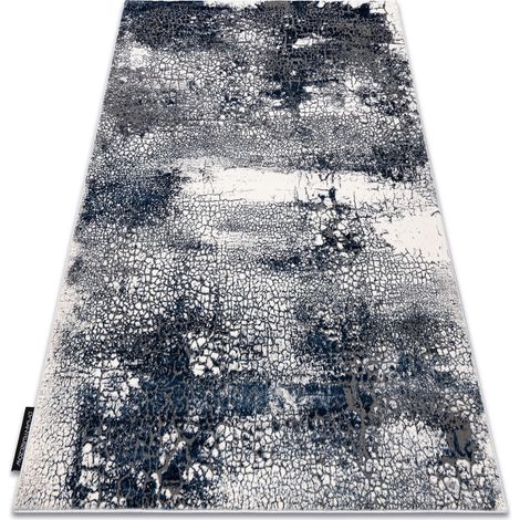 Tappeto DE LUXE moderno 528 Astrazione - Structural crema / blu scuro blue 120x170 cm (1/5)