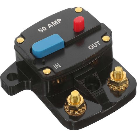 Disjoncteurs automobiles polyvalents 50A, paquet de 2, compatibles avec les véhicules, conçus pour la protection contre les surcharges et la sécurité. (1/5)