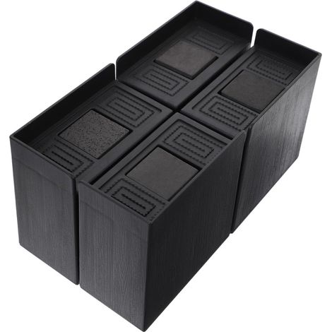 Rehausseurs de meubles en caoutchouc lot 4, 10 cm pour pieds lit, (1/5)
