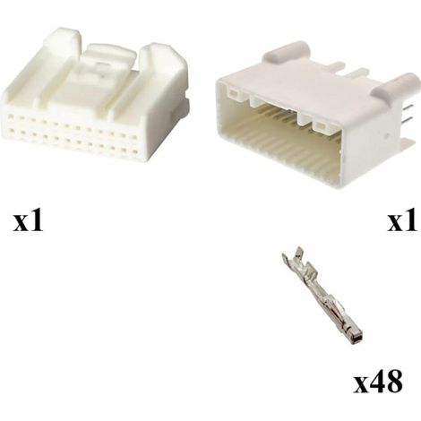 Kit connettore multilock 025 porta femmina 24 vie da circuito stampato