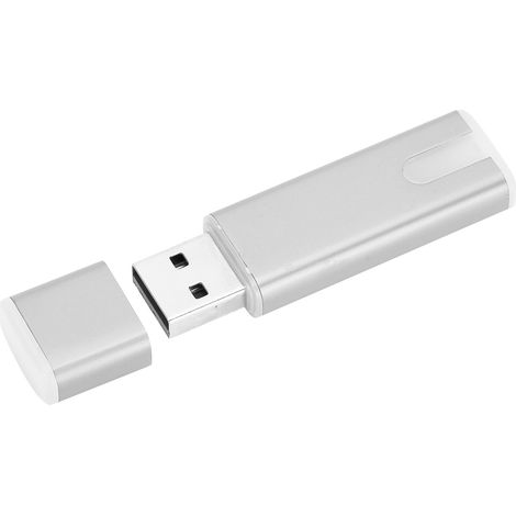 Clé USB 2.0 avec lumière respirante, stockage portable, accessoires informatiques, argentée, 64 Go