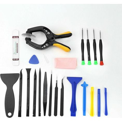 Outil d'ouverture de réparation professionnel pour smartphone téléphone portable tablette avec ventouse 24pcs L&H (1/5)