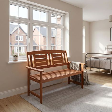 Hawkshead 2 Seater Hardwood Indoor Bench (1/5)