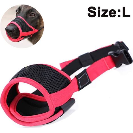 Muselière pour chien en nylon souple, anti-morsure et anti-aboiements, sécurisée, en maille respirante, pour chiens de petite, moyenne et grande taille. (1/4)