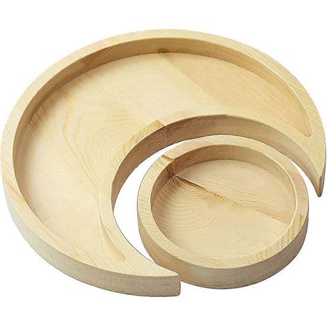 Serviertablett „Mond für Sonne“ aus Holz, rustikales Geschirr, Dessertschale, Halter, Tischdekoration, Schmuckteller, Schale, Eid Mubarak, Ramadan-Partyartikel