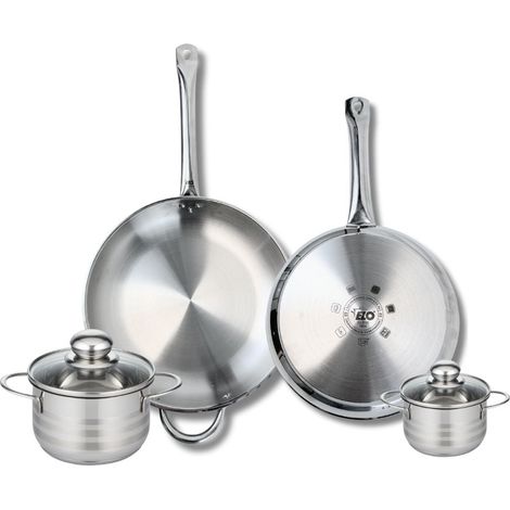Ensemble de 2 Poêles de cuisson 28 et 32 cm et 2 faitouts 12 et 16 cm Elo Profi Brillant (1/5)