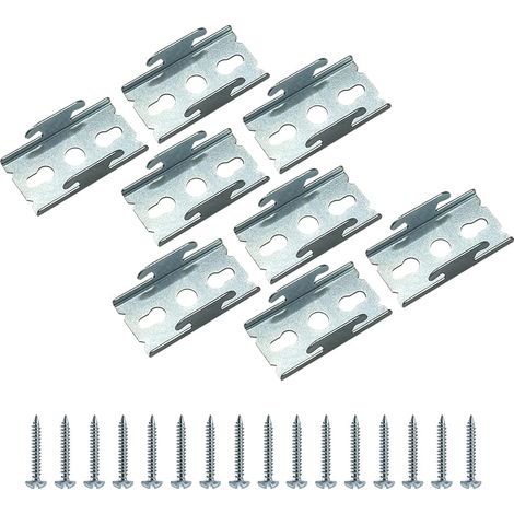 Supports de Tringle à Rideaux-4 Paires Double Face Support Mural en Métal,Support Tringle à Rideau en Fer,pour Tringle à Rideau Fixation de Maison Chambre Bureau(avec des Vis) (1/5)