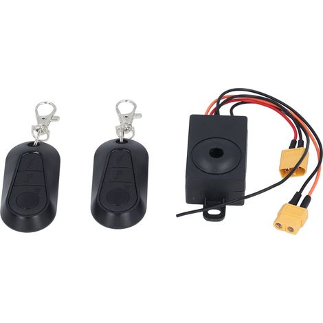 Alarme vélo avec 2 télécommandes, système antivol étanche 36-70 V pour batterie de vélo électrique/scooter avec port de sortie XT60. (1/5)