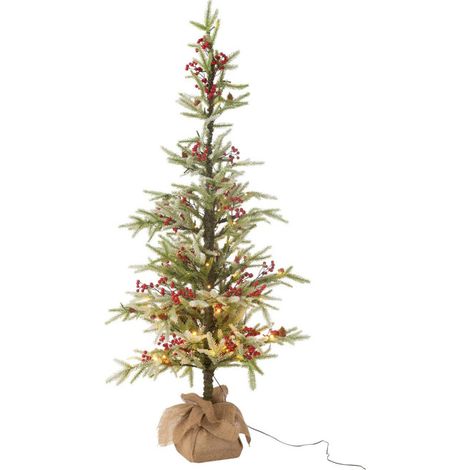 Sapin de Noël Artificiel à LED "Jute" 150cm Vert (1/5)