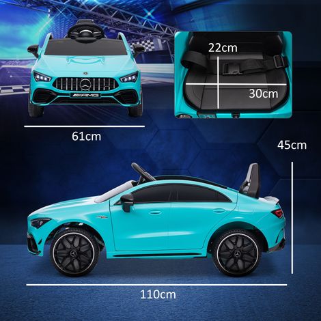 Ferngesteuertes Auto für Kinder von 3-6 Jahren, mit LED-Lichtern, Hupe und Transporträdern, hellblaue Farbe (1/5)
