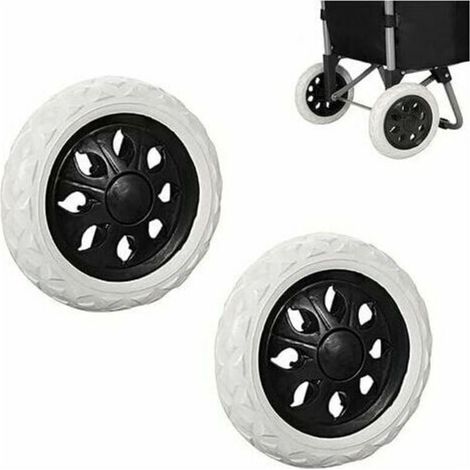 Ersatz-Einkaufswagenräder aus Gummi, Kunststoff mit Schaumstoffeinlage, schwarze Einkaufswagenräder mit attraktivem Design, für Einkaufswagen und Trolleys