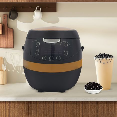 Machine à cuisson Boba - Marmite commerciale de 8 litres pour la cuisson du Boba, machine automatique pour réchauffer les perles de tapioca pour le thé au lait, 220 V, 1 200 W (1/5)