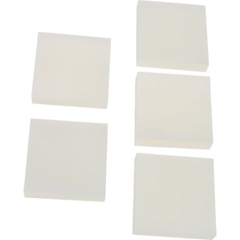 Bloc de gravure DIY 5x5x1cm : Bloc de gravure en caoutchouc PVC souple semi-transparent, idéal pour les projets artistiques. (1/5)