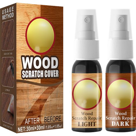 2 Pièces 30ML Réparateur de Rayures pour Parquet et Meubles en Bois - Rénovation Tables, Lits, Sols