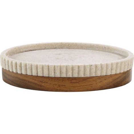 1 - Porte-Savon - Polyresine - Acacia - Resistance Humidite Design Elegant Pour Salle De Bain Naturel 14x9,5x2,8cm (1/3)