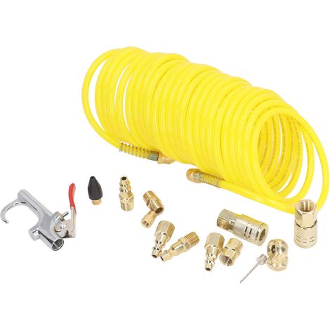 Kit d'accessoires pour compresseur d'air de 14 pièces, kit d'outils pour tuyau d'air à raccord rapide NPT 1/4 pouce (1/5)
