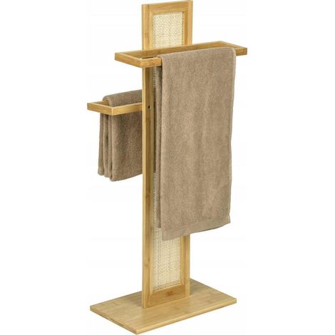 Wenko Allegre Bamboo toallero de bambú 37x88x22 cm